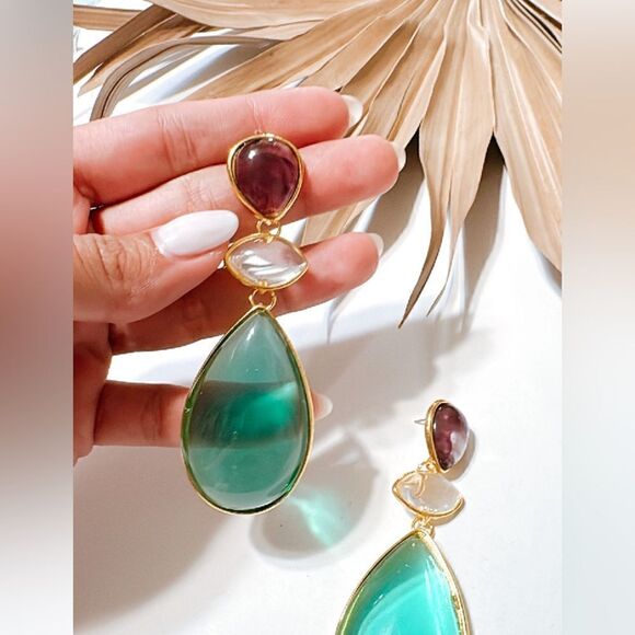 Crystal drop earrings N439 - Picture 5 of 5